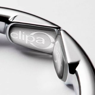 Clipa Swarovski Elements Crystal Purse Hook Handbag Hanger Polished Silver Clear