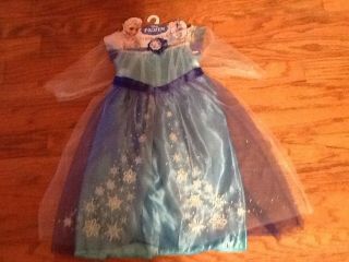 Disney Frozen Princess Elsa Costume Dress Size 4 6X New