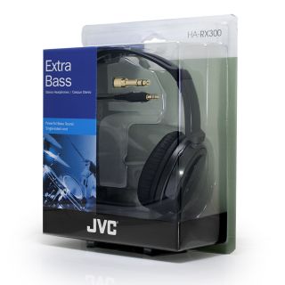 JVC Ha RX300 High Quality Stereo Extra Bass Headphones DJ Home Black