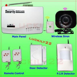 Wireless Home GSM Security Alarm System Alarms SMS Call Autodial W