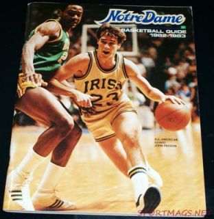 1982 1983 Notre Dame Fighting Irish Basketball Media Guide John Paxson Cover