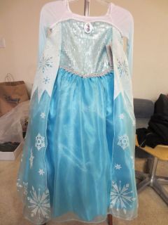 Frozen  Exclusive Elsa Costume Girls Dress Up Princess Size 7 8