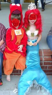 LN Unisex Deluxe Disney Little Mermaid Sebastian Crab Costume Sz LG 8 10