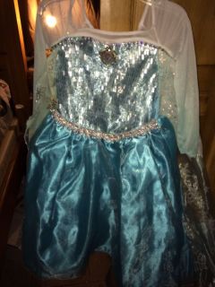 Sold Out  Costume Elsa Frozen Princess Dress Gown Size 4 EXTRAS