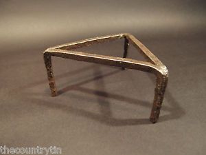 Antique 18th C Forged Wrought Iron Cooking Trivet Hearth Fireplace Tool