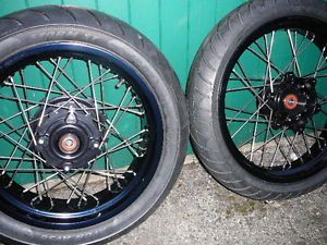 Triumph Bonneville Tubeless Wheels with Tyres Talon Hubs Thruxton T100 Scrambler