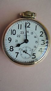 Antique 19 Jewel Waltham Vanguard Railroad Pocket Watch with Gold Filled Case
