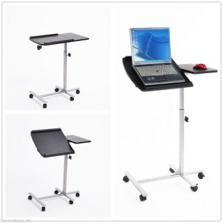 Portable Laptop Lap Desk Rolling Table Adjustable Laptop Stand Notebook Bed Tray