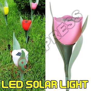 1pc Pink Tulip LED Solar Light Courtyard Lawn Garden Decorative Lights