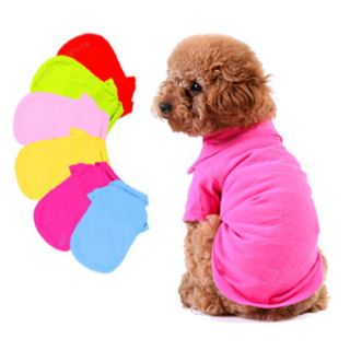 Pet Doggy Apparel Dog Cute Polo Cool Puppy Clothes T Shirts Size XS s M L