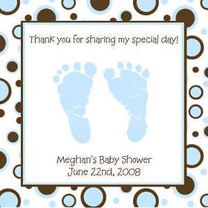 Baby Shower Gift Stickers Favor Tags Labels 2A B