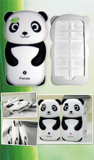 Panda Boy 3D Cute Lovely Soft Silicone Case Cover Skin for iPhone 4 4G 4S