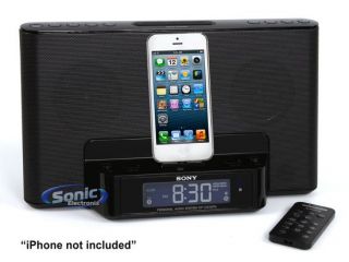 Sony ICF CS15IPBLKN Lightining iPod iPhone Speaker Dock Alarm Clock Am FM Radio