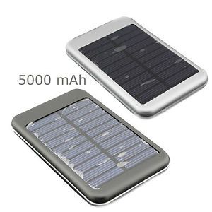 New 5000 mAh Solar Power Battery Mobile iPhone iPad iPod Android Phone Charger