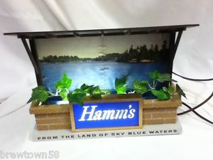 OH4 Hamms Beer Sign Light Lake Scene Lighted Bar Display Hamm's Vintage Water