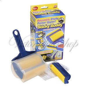 Reusable Sticky Carpet Clothes Lint Fur Remover Cleaner Roller Brush