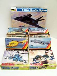 Model Military Aircraft Airplane Kits Revell Matchbox DML 7 Kits 1986 1990