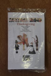 Thanksgiving Clothespin People Ornament Craft Kit Turkey Pilgrim