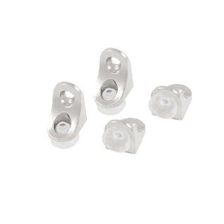 Amico 4 Pcs Screw Mount Silver Tone Metal Support Holder Bracket for Glass Shelf