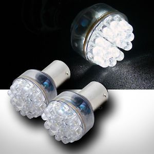 2X White 1157 BAY15D 24x T25 LED Front Turn Signal Light Lamp Bulbs 12499 12594