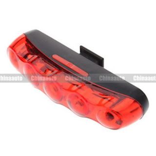 Waterproof Salient Cycling Bicycle Bike Safety Rear Tail 5 LED Light Lamp Red