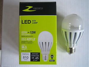 Nine 60 w Watt Equiv LED Bulb Zenaro Warm Light Dimmable A19 Light Bulbs