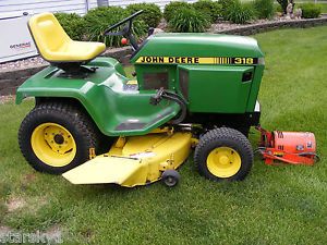 John Deere 318 Lawn Garden Tractor 50" Deck 4500 Watt Generator 