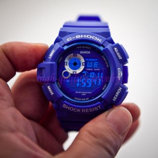 Unisex Mens Womens Silicone LCD Digital Date Sport Rubber Wrist Watch Waterproof