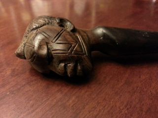 Wooden Wood Hand Carved African Head Letter Opener