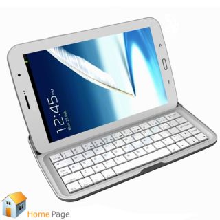 White Bluetooth QWERTY Keypad Wireless Keyboard Case for Samsung Galaxy Note 8 0