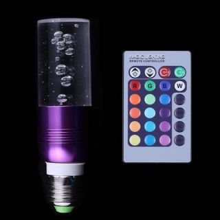 E27 3W 110V 220V RGB 16 Colors Changing Remote Control Crystal LED Light Bulb