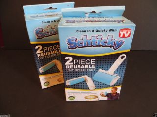 2 Pack The Schticky as Seen on TV 2 Piece Set Lint Remover Roller Reusable