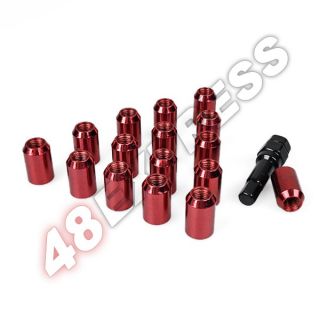 Red 16pcs Wheel Locks Lug Nuts Set 12mm x 1 50