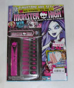 Monster High Magazine 16 Fashion Posters Friends 20 Nail Stickers File