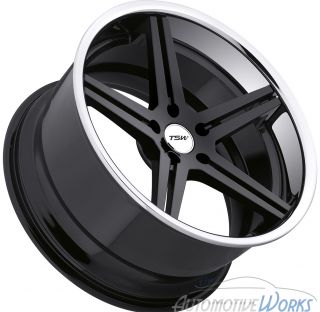 18x10 5 TSW Mirabeau 5x120 27mm Gloss Black Chrome Rims Wheels inch 18"