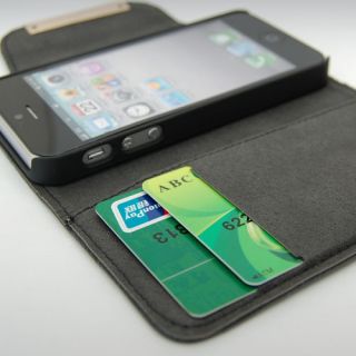 Luxury Magnetic Flip Leather Case Cover Wallet w Card Holder for iPhone 5 5g 5S