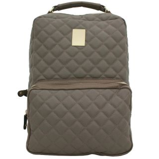 Womens Ladies Stylish Quilted Rectangle Backpack Book Bag School Bag
