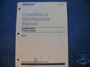 Cat Caterpillar 3406B Engine Operation Operators Maintenance Manual Guide Shop