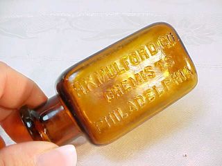 Antique H K Mulford Co Chemists Philadelphiabrown Medicine Bottle