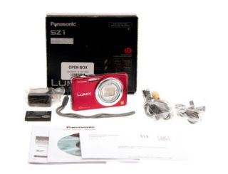 Panasonic Lumix DMC SZ1 Digital Camera Red Open Box