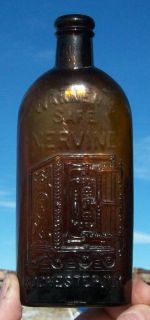 Scarce Amber ½ Pint Warner’s Safe Nervine Rochester New York Medicine Bottle