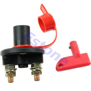 Car Battery Disconnect Master Kill Switch Cut Off Marine RV with Removable Key