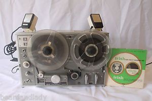 Vintage Akai Universal 44S Tube Reel to Reel Tape Recorder Player Microphones