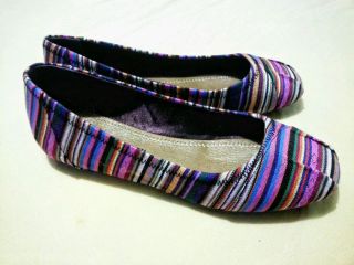 Chinese Laundry Women's Multicolored Striped Ballet Flats Size 8 5