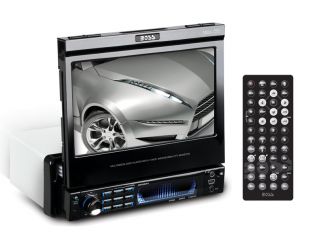 New Boss BVI9997B 7" Single DIN Motorized Touchscreen DVD  Receiver Bluetooth