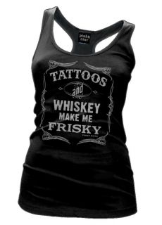 Cartel Ink Biker Emo Rockabilly Gothic Punk Tattoo Whiskey Make Frisky Tank Top