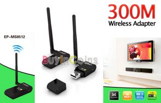 150Mbps 300Mbps USB WiFi Wireless Adapter LAN Network Internet Card w Antenna