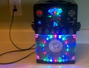 The Singing Machine SML 385 with Disco Lights on Screen CD Player Karaoke