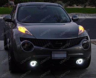 Universal 3" Projector Fog Light Lamps w 40 LED Halo Angel Eyes Rings for Car