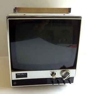 Details about Vintage 1960s Sony Solid State TV 900U Portable TV